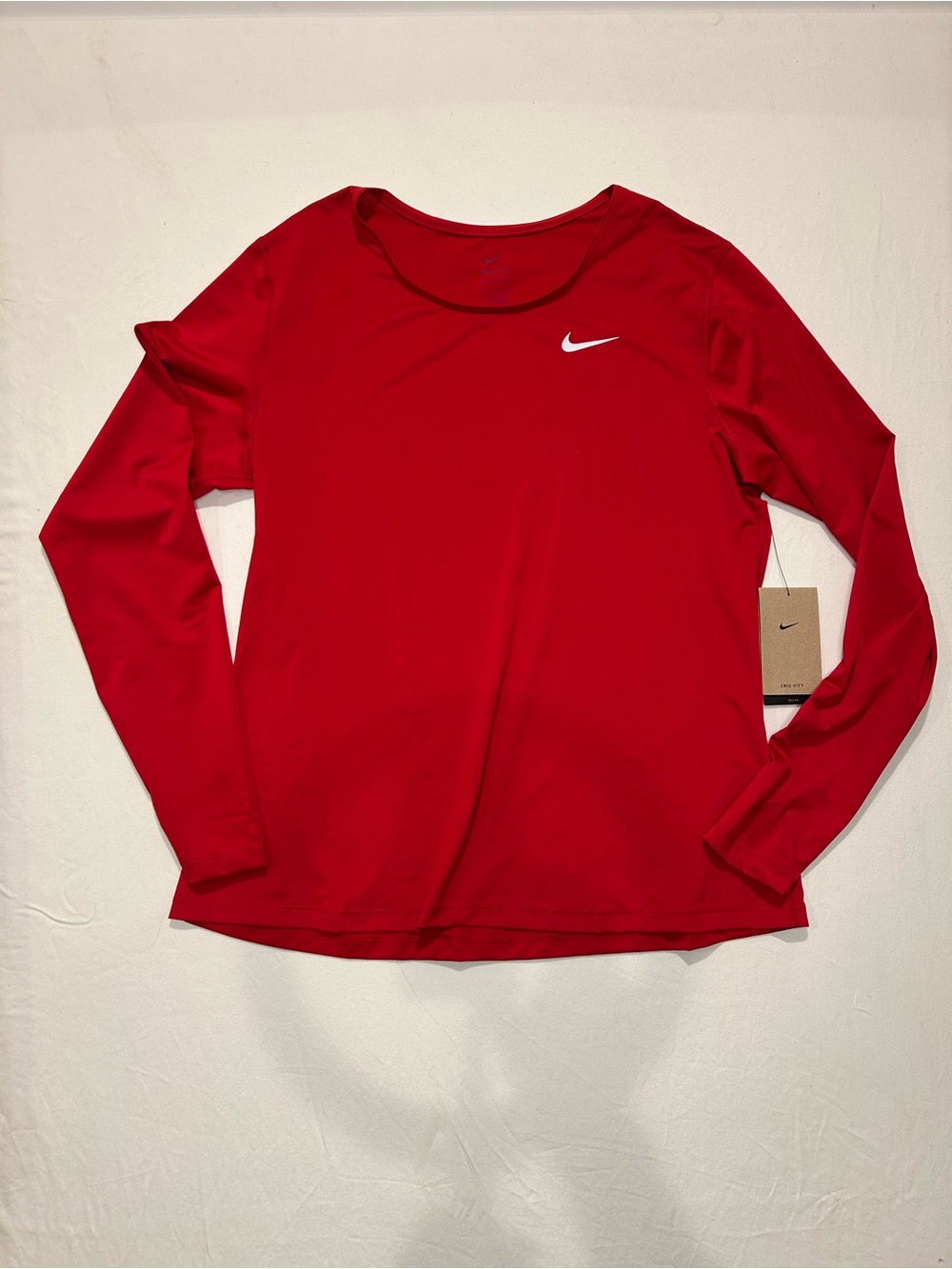 Nike Pro Red Long-Sleeve Dri-FIT Performance Top